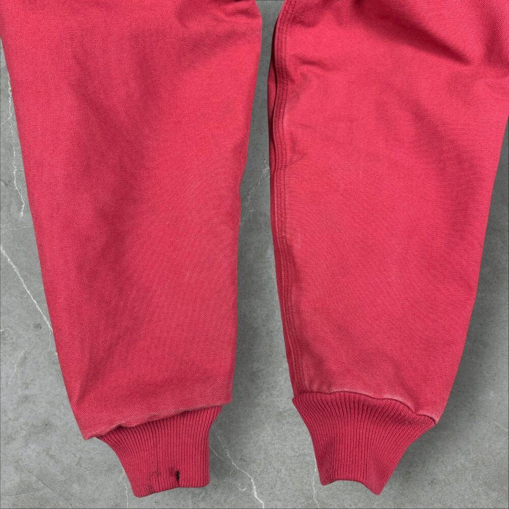 Carhartt WJ130 624 Rare Crab Apple Pink Quilted Hooded Canvas Active Jacket - Lg - Picture 8 of 8